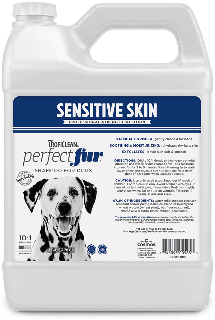 TROPICLEAN PerfectFur Sensitive Skin Shampoo 10:1 - Gallon