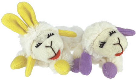 *MULTIPET Easter Lamb Chop Cat Toy 2pk