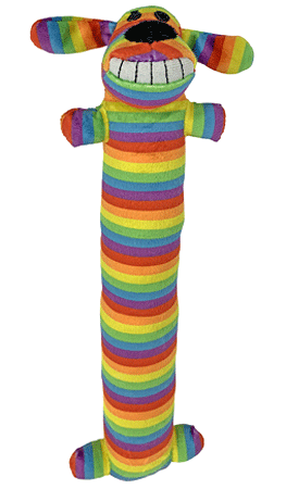 MULTIPET Loofa Dog - Rainbow Pattern L 18in