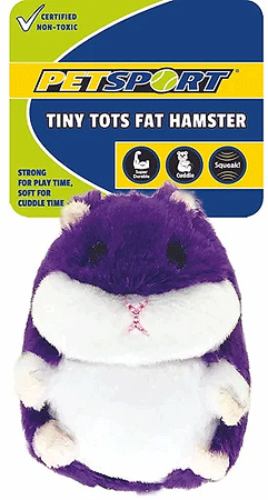 PETSPORT Tiny Tots Fat Hamster Purple 5"