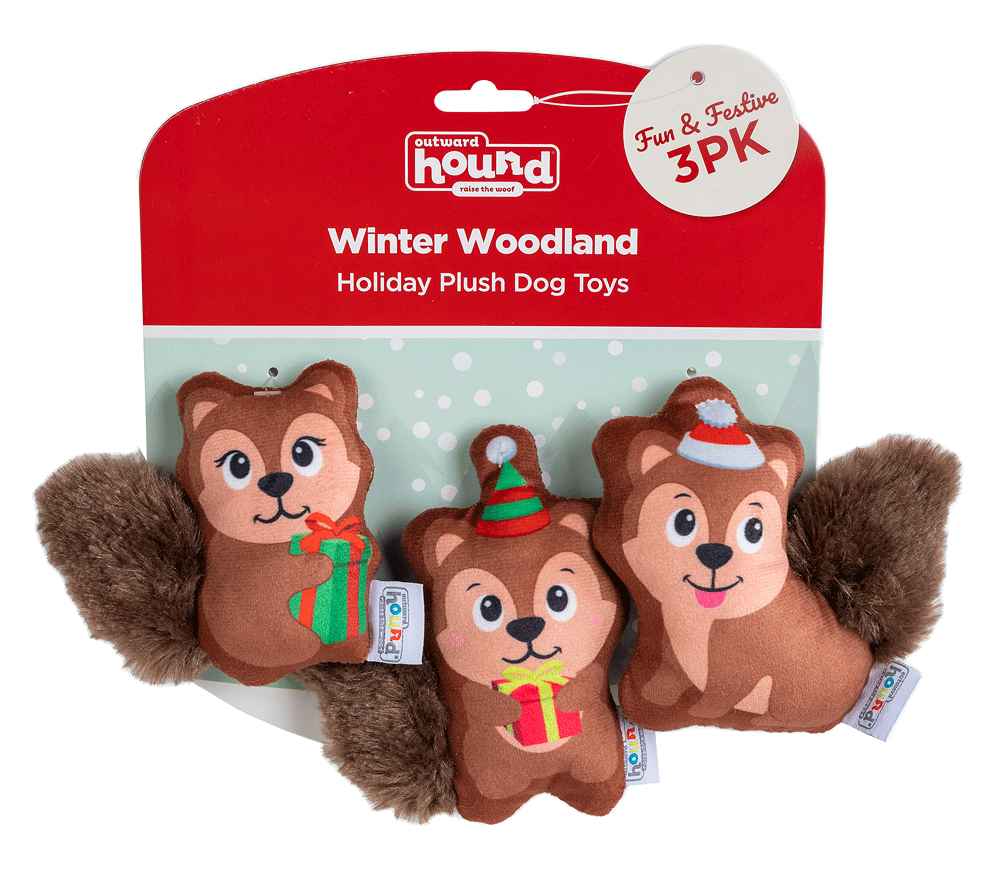 *OUTWARD HOUND Holiday Winter Woodland 3pk