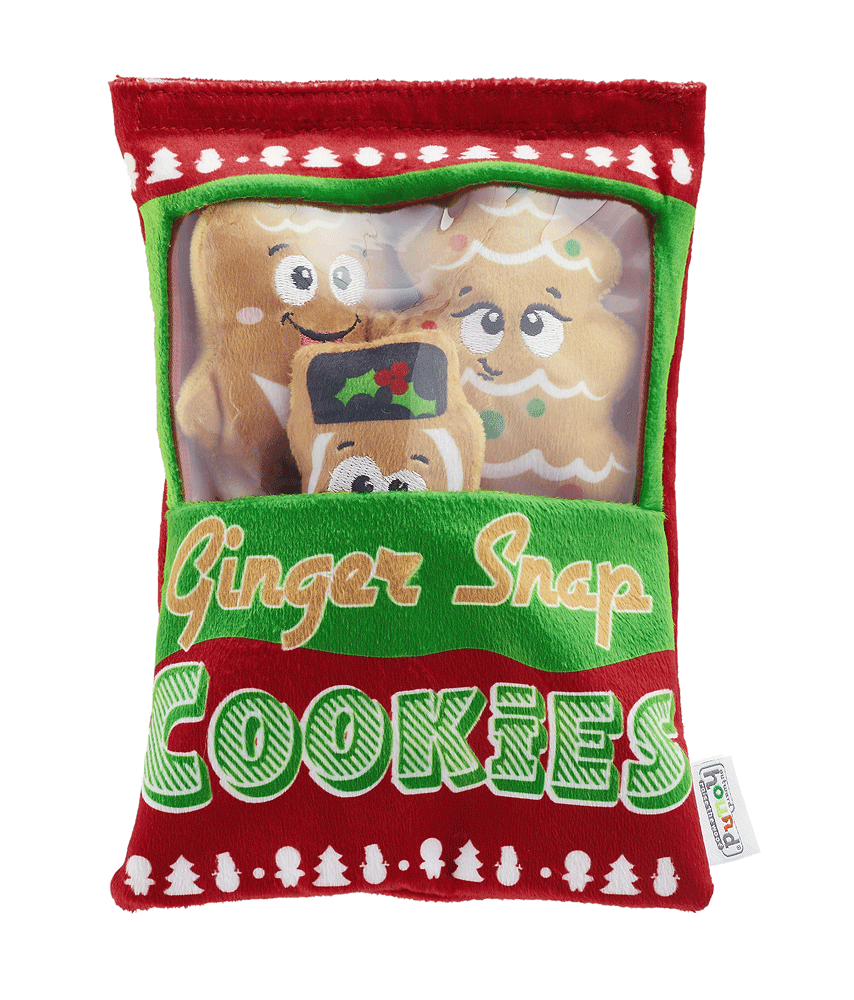 OUTWARD HOUND Holiday Snack Bag Gingersnap Cookies