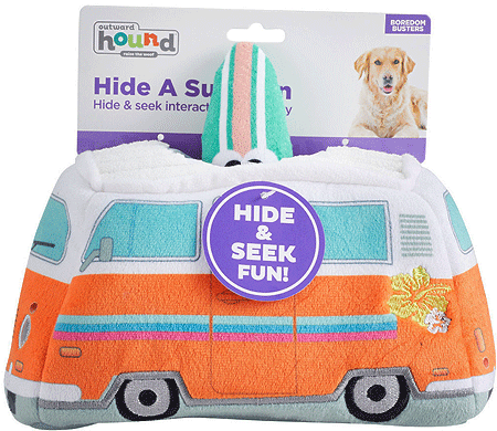 *OUTWARD HOUND Hide A Surf Van Plush Dog Toy Puzzle