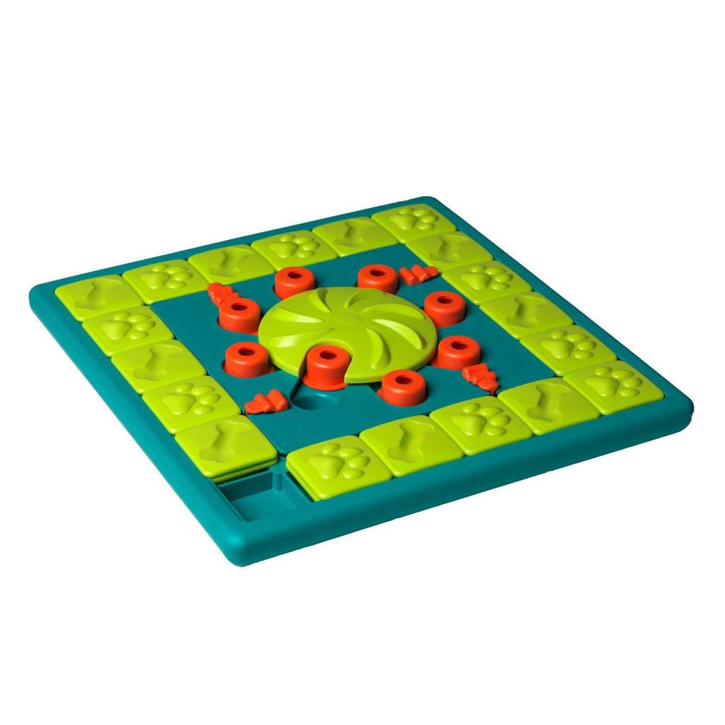 OUTWARD HOUND MultiPuzzle Dog Treat Puzzle Toy Blue