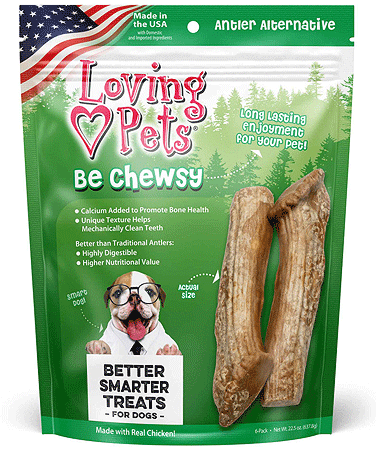 LOVING PETS Be Chewsy Antler Alternative Chews 6pk