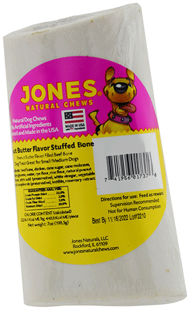 JONES Stuffed Bone Peanut Butter 4"