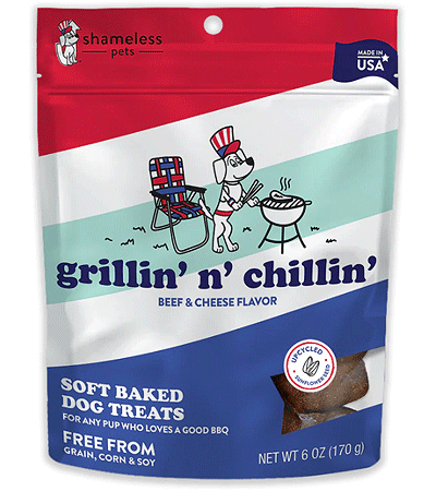 *SHAMELESS PETS Soft Dog Treats Grillin 'n Chillin 6oz