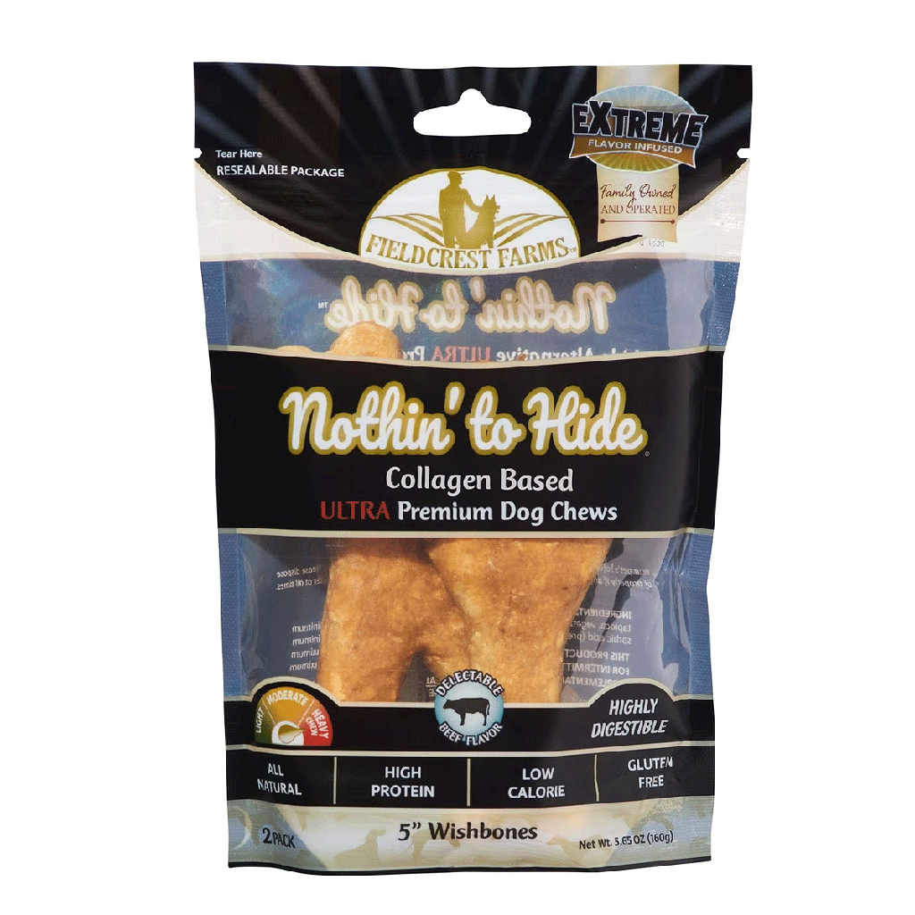 ^FIELDCREST FARMS Nothin' To Hide Ultra Wishbone 5" Chicken 2pk