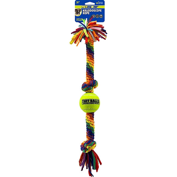 PETSPORT Kaleidoscope Rope21" 3-Knot w/2.5" Ball L