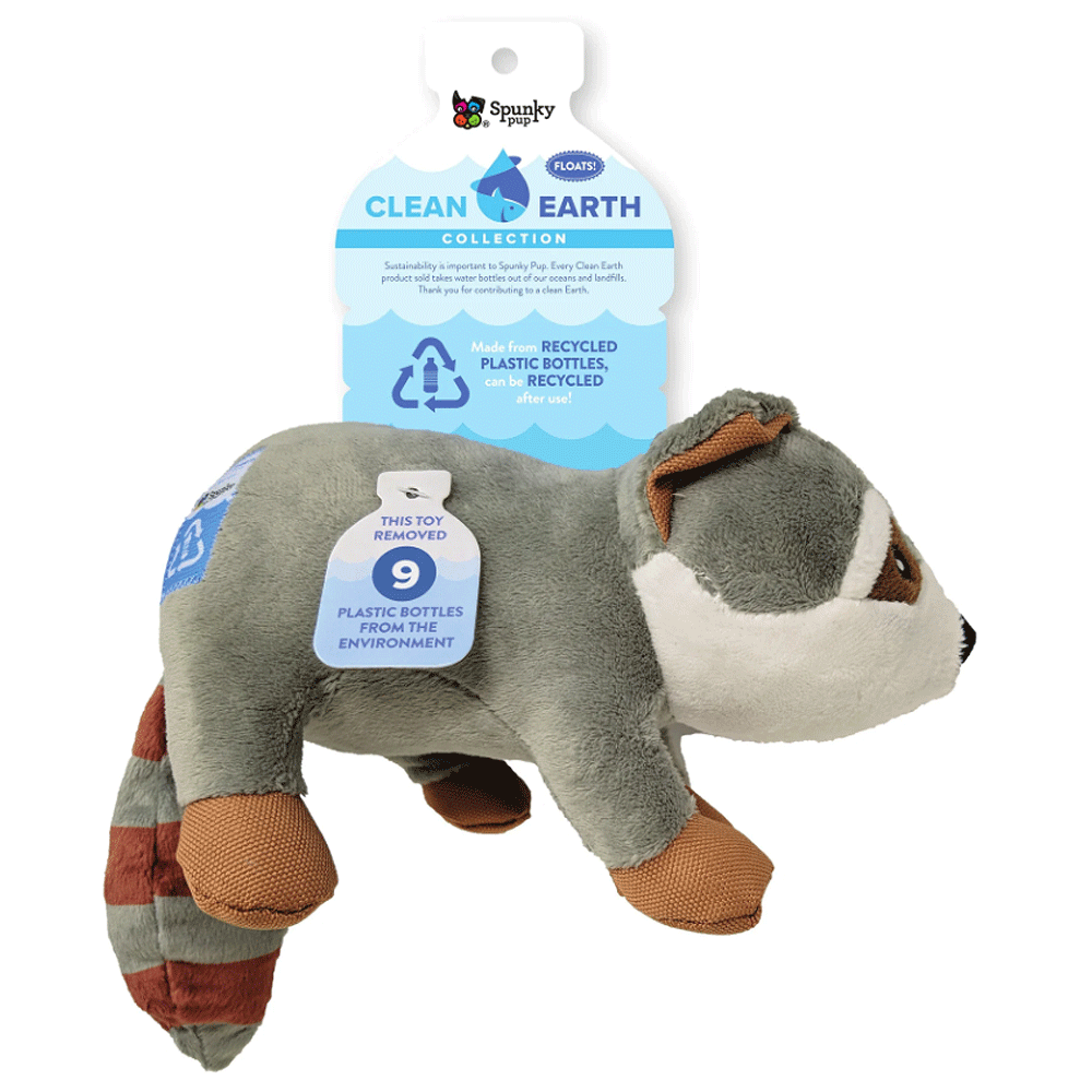 SPUNKY PUP Clean Earth Raccoon Large