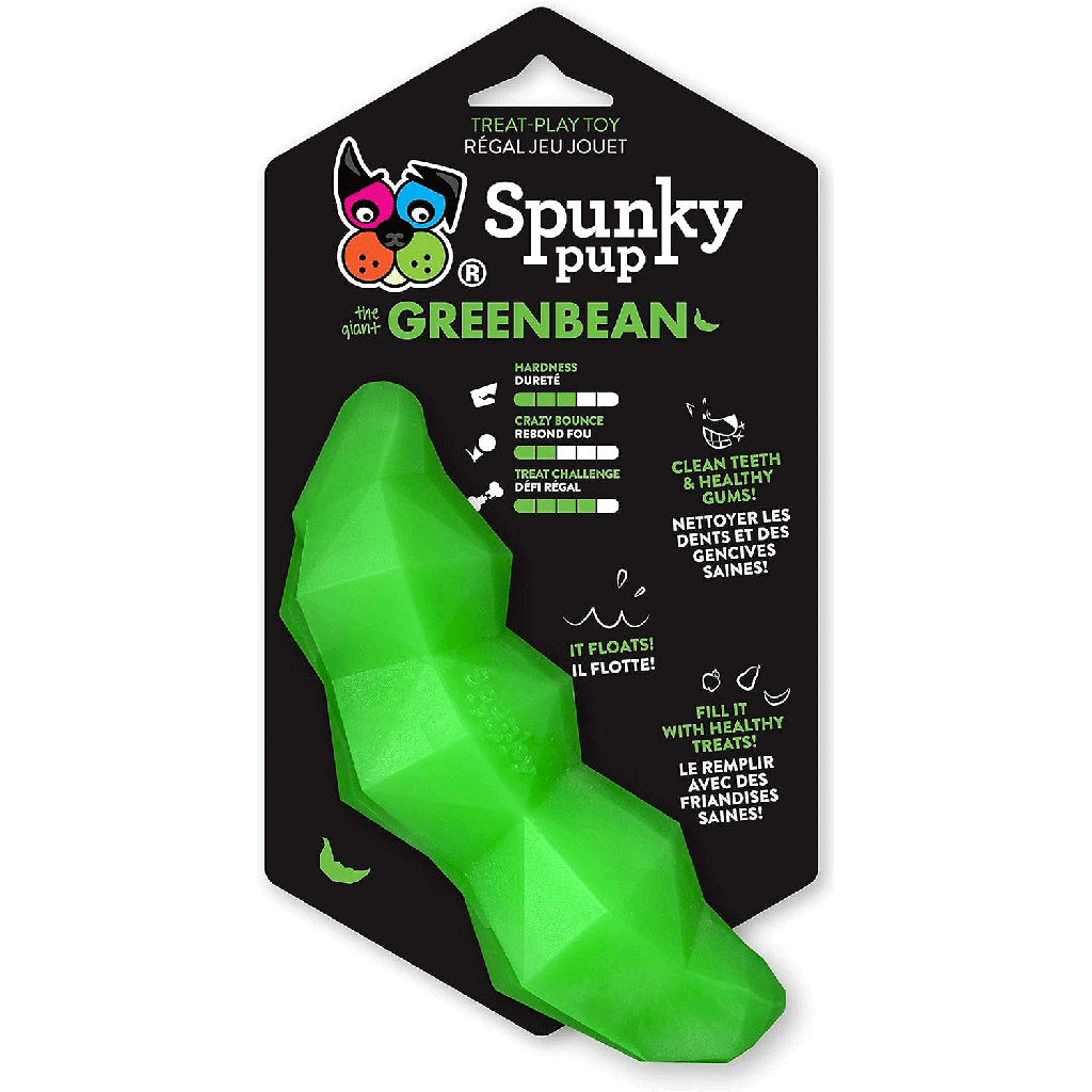 SPUNKY PUP Treat Dispensing Green Bean