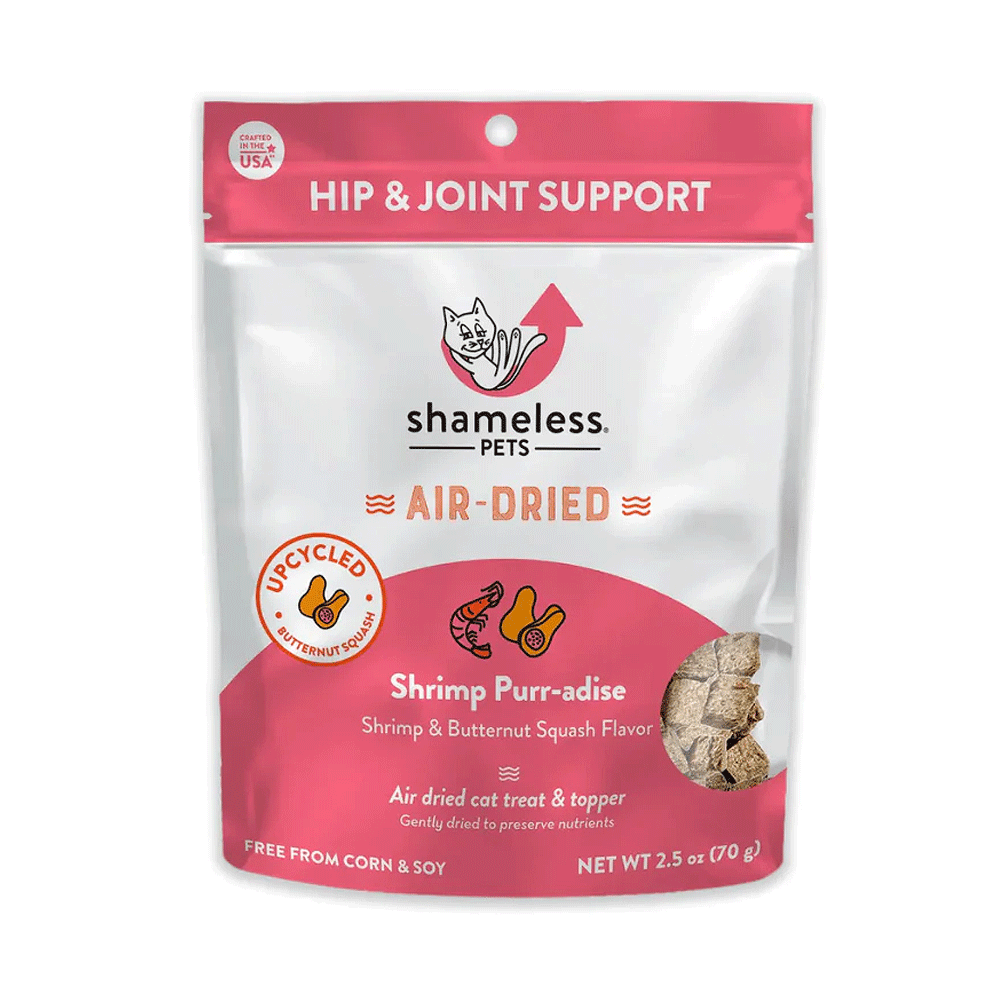 SHAMELESS PETS Air-Dried Cat Treat & Topper Shrimp Purr-adise 2.5oz