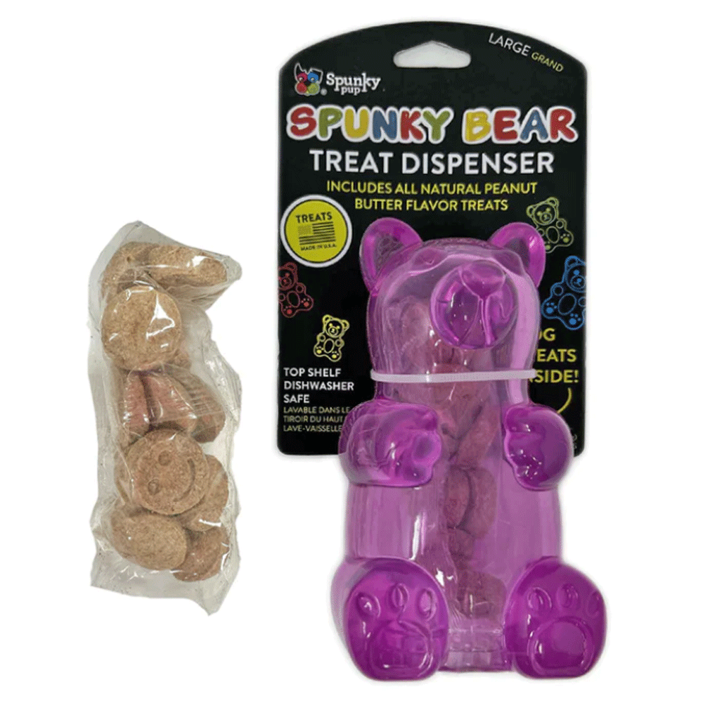 SPUNKY PUP Spunky Bear Treat Dispenser L