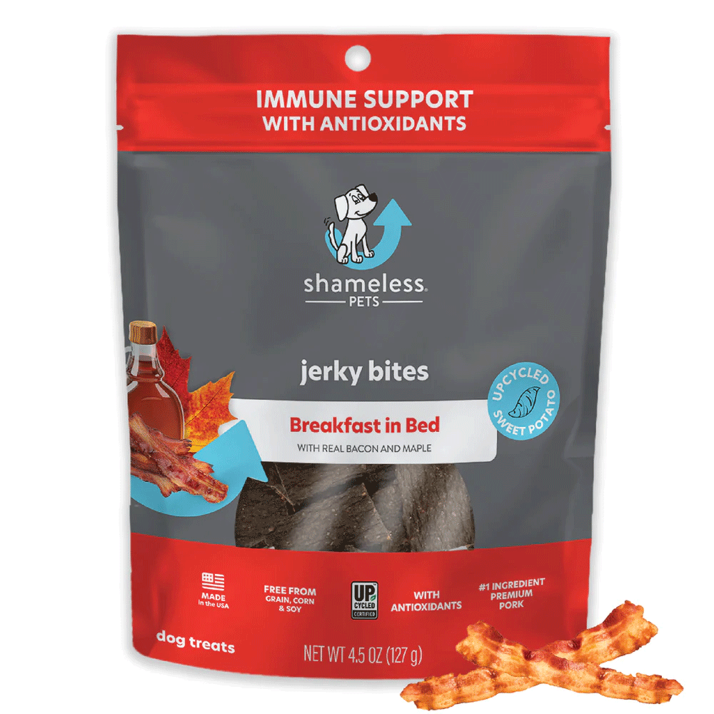 SHAMELESS PETS Jerky Bites Breakfast In Bed 4.5oz