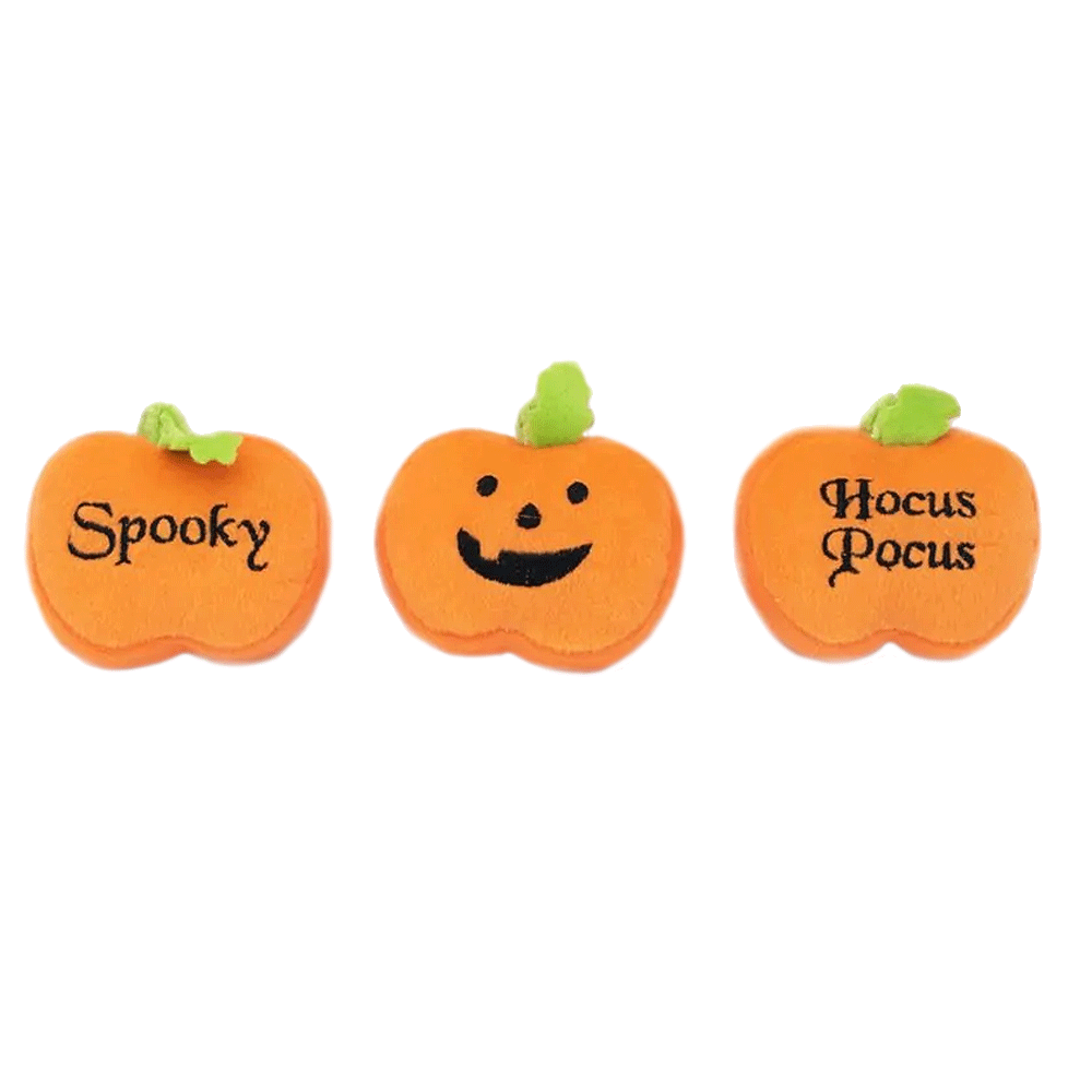 ZIPPY PAWS Halloween Miniz Pumpkins 3pk