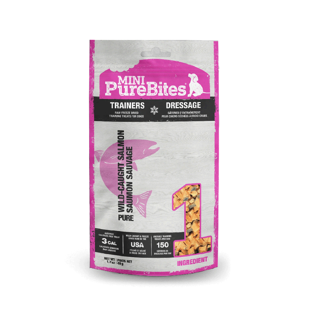 PURE BITES Trainers Mini Dog Treats Salmon 1.7oz