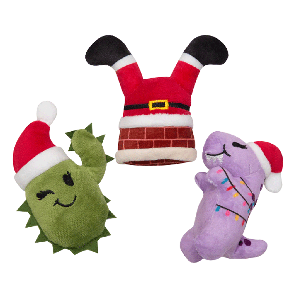 SNUGAROOZ Holiday Baby T-Rex, Santa, Cactus 3pk