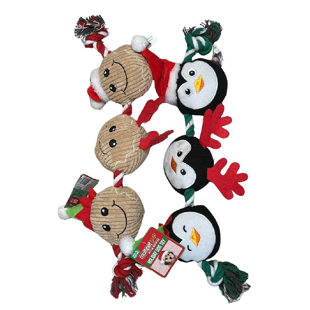 *MULTIPET Holiday Rope & Plush Combo 20"