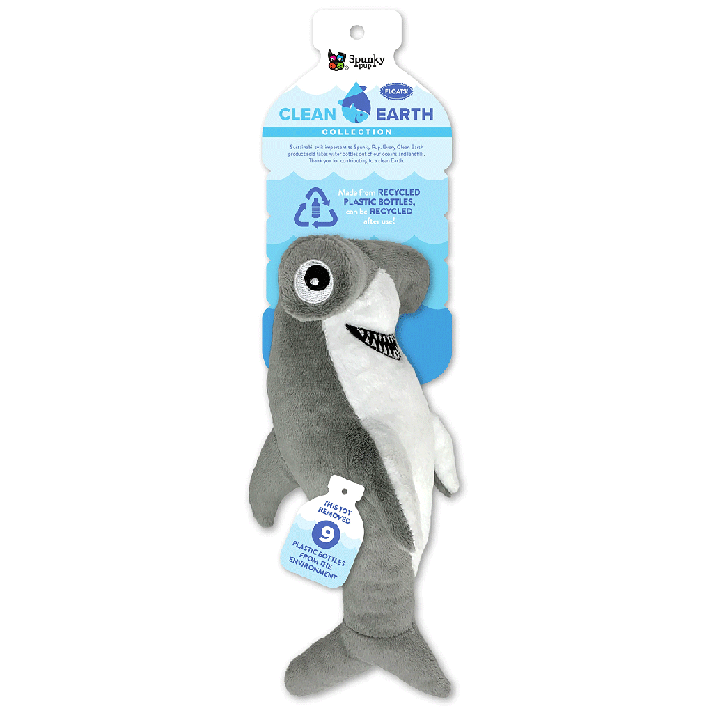 SPUNKY PUP Clean Earth Hammerhead Shark Large