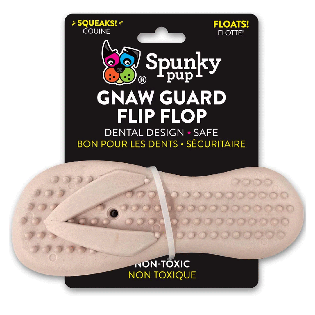 SPUNKY PUP Gnaw Guard Squeaky Flip Flop