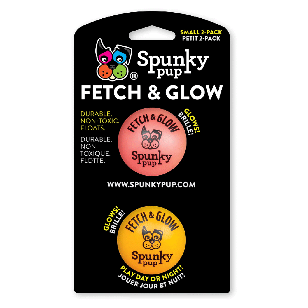 SPUNKY PUP Fetch & Glow Ball S 2pk