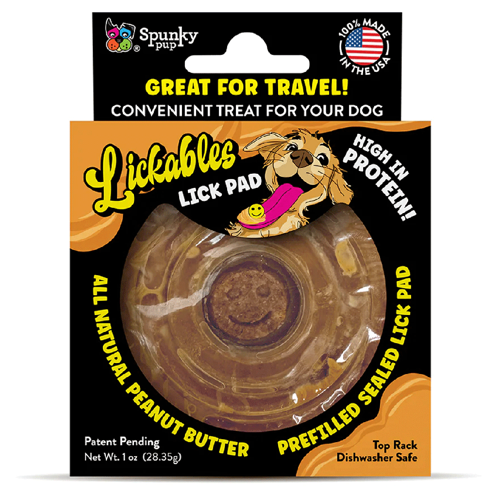 SPUNKY PUP Lickables Peanut Butter Filled Lick Pad 1pk