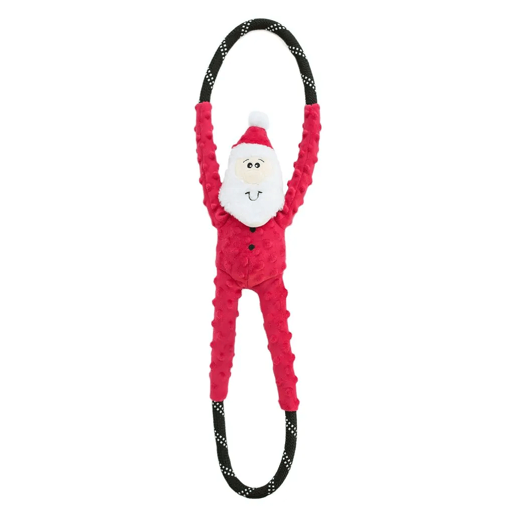 *ZIPPY PAWS Holiday RopeTugz Santa