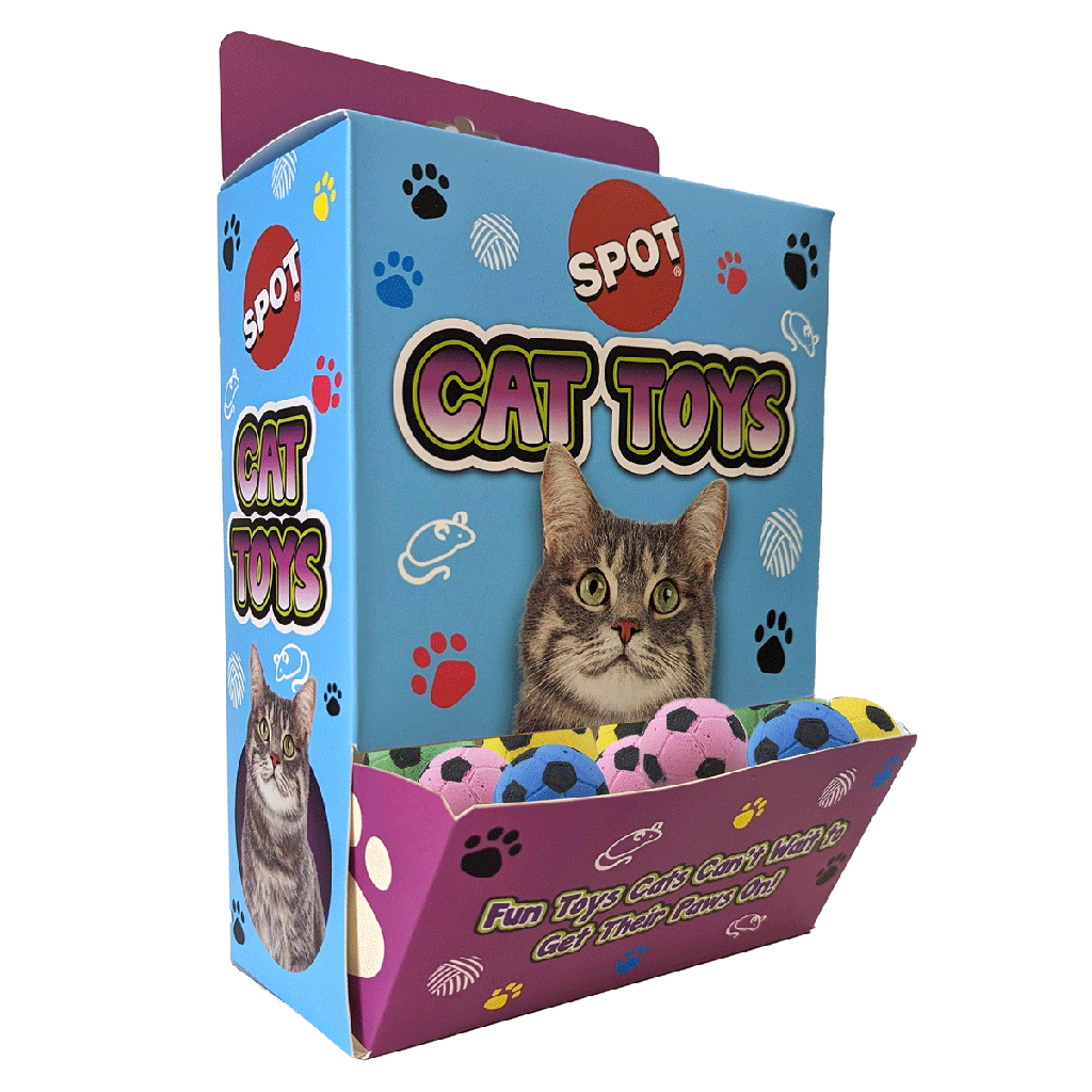 ETHICAL/SPOT Cat Display - Soccer Ball 72pc