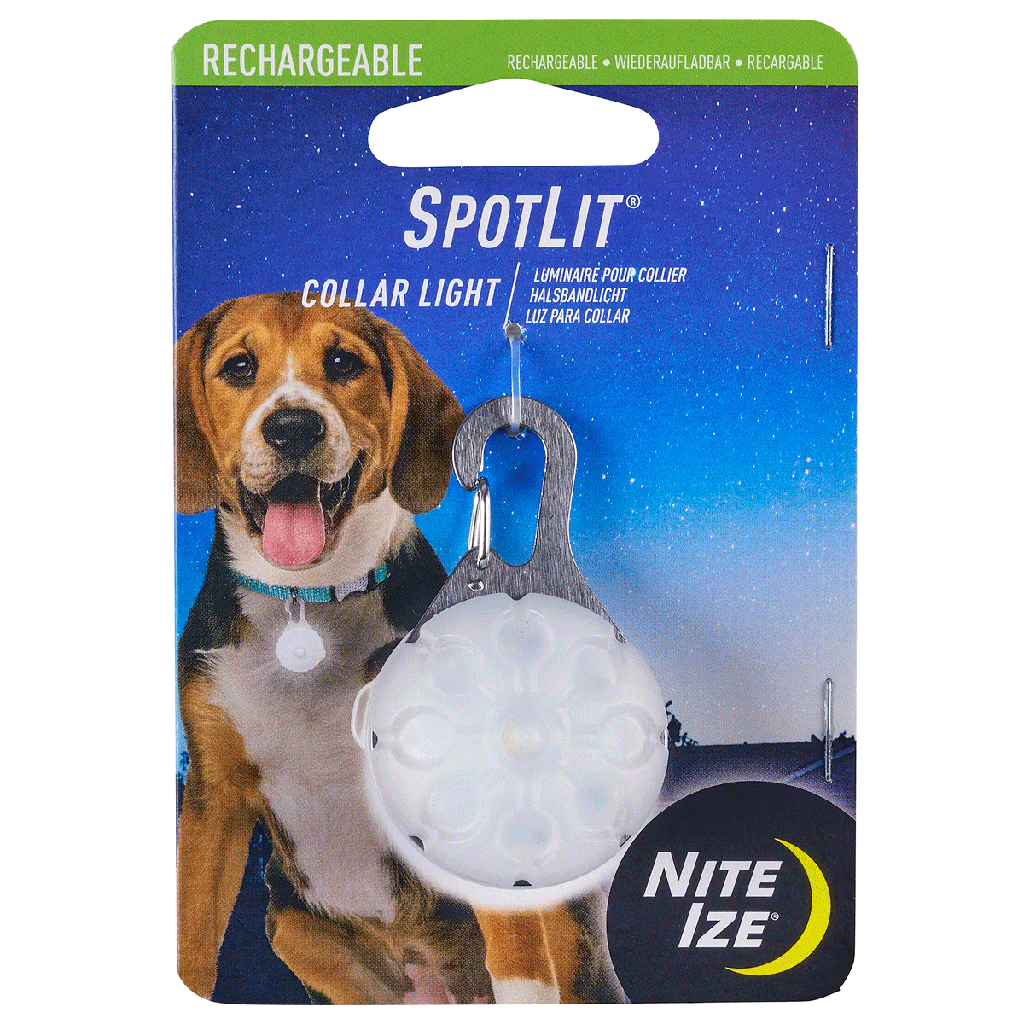 NITE IZE SpotLit Collar Light Rechargeable White