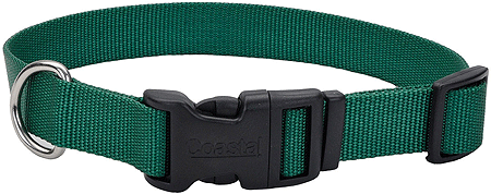 COASTAL TUFF Adjustable Dog Collar 5/8x10-14 Hunter Green