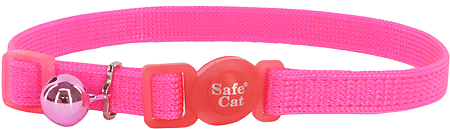 COASTAL Safe Cat Adjustable Collar 3/8x8-12 Hot Pink