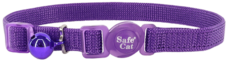 COASTAL Safe Cat Adjustable Collar 3/8x8-12 Purple