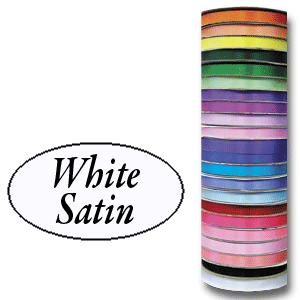 *RIBBON 5/8 x 100 yards White Satin Antique