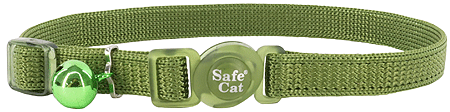 COASTAL Safe Cat Adjustable Collar 3/8x8-12 Palm Green