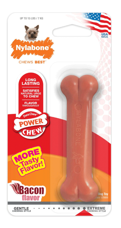 NYLABONE DuraChew Bacon Bone Petite