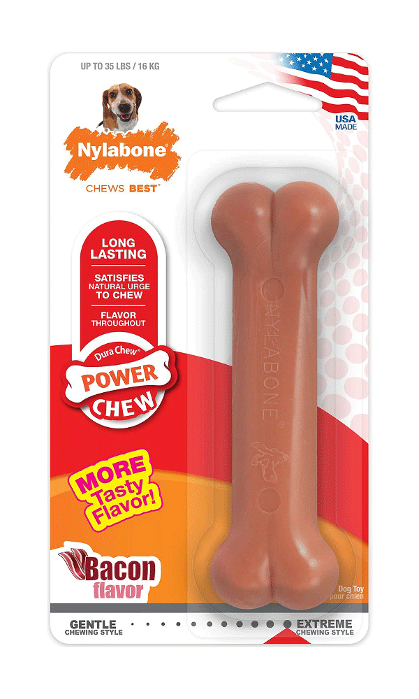 NYLABONE DuraChew Bacon Bone Wolf