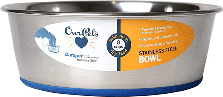 OURPETS Durapet Premium Stainless Steel Bowl 8-cups