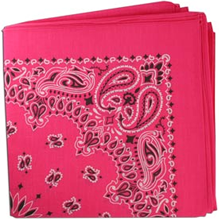 BANDANNA Paisley Hot Pink