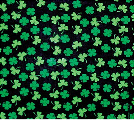 BANDANNA Shamrocks Black