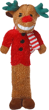 MULTIPET Holiday Reindeer Loofa 12" Small