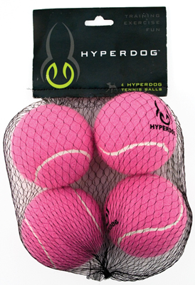 HYPER PET Tennis Balls 4 Pack Pink