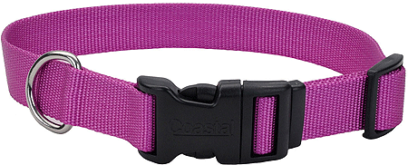 COASTAL TUFF Adjustable Dog Collar 3/4x14-20 Orchid