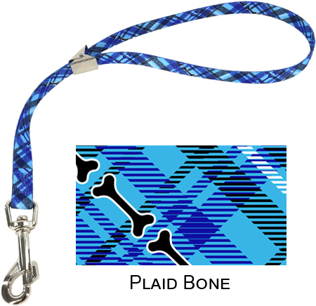 COASTAL Styles Adjustable Grooming Loop with Bolt Snap 24x5/8 Plaid Bone