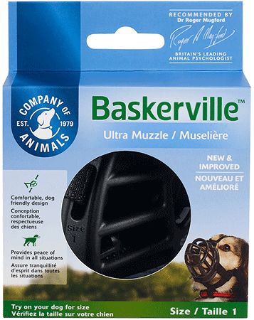 COMPANY OF ANIMALS Baskerville Ultra Muzzle Size 1 Black