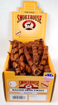 SMOKEHOUSE Bacon Skin Twists S 60ct Display