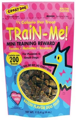 CRAZY PET Train-Me! Treats Bacon 4oz Mini