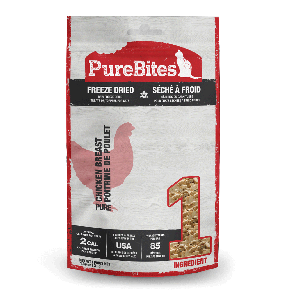 PURE BITES Cat Treats Freeze Dried Chicken 1.09oz