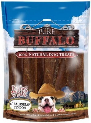 PURE BUFFALO Backstrap Tendon 6Inch  20 Pack