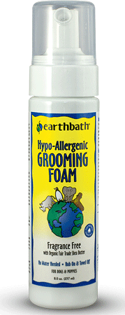 EARTHBATH Waterless Grooming Foam for Dogs Hypo-Allergenic 8oz