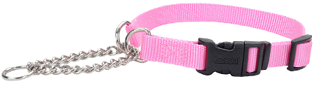 COASTAL Check Training Collar w/Buckle - 3/8 x 11-15in - Bright Pink